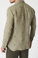 Embroidered Linen Shirt - CACTUS - 36501 - 2