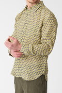 Printed Regular Fit Linen Pocket Shirt - WASHED-YELLOW PRINT - 36503 - 1