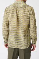 Printed Regular Fit Linen Pocket Shirt - WASHED-YELLOW PRINT - 36503 - 2
