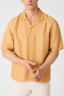 Linen Bowling Shirt - APRICOT SOFT FADE - 36505 - 1