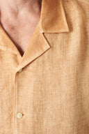 Linen Bowling Shirt - APRICOT SOFT FADE - 36505 - 3