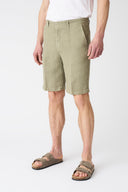 Chino-Style Linen Shorts - 1