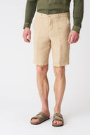 Chino-Style Linen Shorts - 1