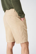 Chino-Style Linen Shorts - ALMOND - 36510 - 3