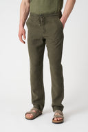 Linen Drawstring Trousers - 1