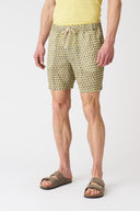 Printed Linen Drawstring Shorts - 1