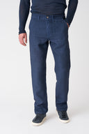 Linen Straight Leg Trousers - 1