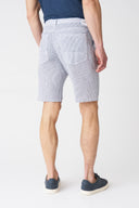 Striped Linen Bermuda Shorts - 2