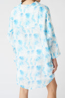 Printed Oversized Long Linen Shirt - 2