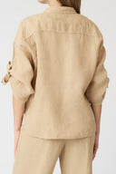 Linen Utility Shirt - SAND - 36529 - 2