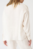 Pin-Tuck Linen Blouse - 2