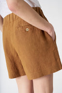 Elasticized Waisted Shorts - CURRY - 36536 - 3