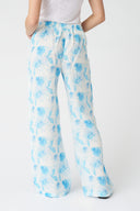 Printed Wide-Leg Linen Trousers - 2