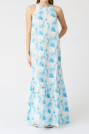 Printed Linen Halter Maxi Dress - 1