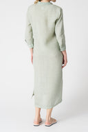 Linen Midi Chemisier Dress - 2