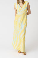 Printed Linen Maxi Dress - 1