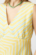Printed Linen Maxi Dress - PRINTED FABRIC - 36553 - 3