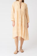 Textured Linen Midi Dress - 1