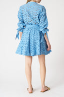 Embroidered Linen Mini Dress - 2