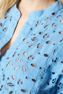 Embroidered Linen Mini Dress - NIAGARA - 36555 - 3