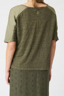 Linen Top with Silk Details - 2