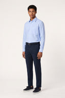 Garment-Dyed Cotton Gabardine Slim Trousers - ECLIPSE BL - 37129 - 3
