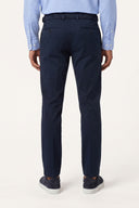 Garment-Dyed Cotton Gabardine Slim Trousers - ECLIPSE BL - 37129 - 2