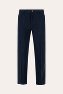 Garment-Dyed Cotton Gabardine Slim Trousers - ECLIPSE BL - 37129 - 4