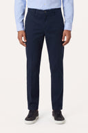 Garment-Dyed Cotton Gabardine Slim Trousers - ECLIPSE BL - 37129 - 1