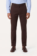 Garment-Dyed Cotton Gabardine Slim Trousers - MORO - 37130 - 1