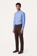 Garment-Dyed Cotton Gabardine Slim Trousers - MORO - 37130 - 3