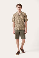Short-Sleeved Regular Fit Printed Linen Shirt - 2