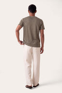 Regular Fit Linen Jersey Henley Shirt - KAKY - 33569 - 4
