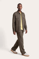 Regular Fit Linen Safari Jacket - 2