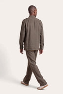 Regular Fit Linen Safari Jacket - KAKY - 35881 - 4