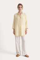 Relaxed Fit Oversized Long Linen Shirt - 2