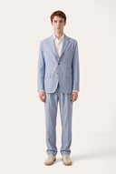Two Button Regular Fit Tailored Linen Blazer - 2