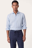 Classic Pure Linen Shirt - PLACID BLU - 33508 - 1