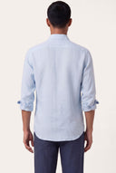 Classic Pure Linen Shirt - PLACID BLU - 33508 - 3