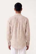 Regular Fit Patterned Linen Pocket Shirt - CORDA - 35141 - 3