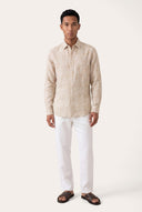 Regular Fit Patterned Linen Pocket Shirt - CORDA - 35141 - 2