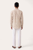 Regular Fit Patterned Linen Pocket Shirt - CORDA - 35141 - 4