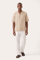 Short-Sleeved Regular Fit Linen Shirt - SAFARI SOF - 33513 - 2