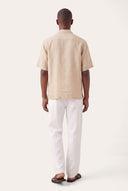 Short-Sleeved Regular Fit Linen Shirt - SAFARI SOF - 33513 - 4