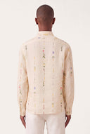 Contemporary Fit Printed Linen Shirt - BUTTER - 33521 - 3