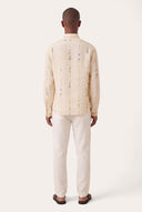 Contemporary Fit Printed Linen Shirt - BUTTER - 33521 - 4