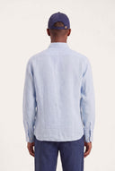 Regular Fit Linen Shirt - PLACID BLU - 35145 - 3
