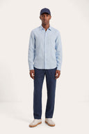 Regular Fit Linen Shirt - PLACID BLU - 35145 - 2