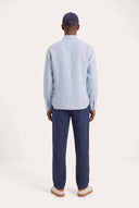 Regular Fit Linen Shirt - PLACID BLU - 35145 - 4