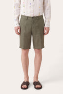 Regular Fit Chino-Style Linen Shorts - 1